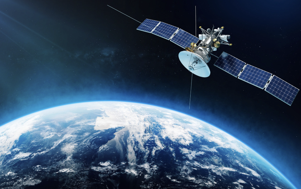 Earth and satellite connectivity concept